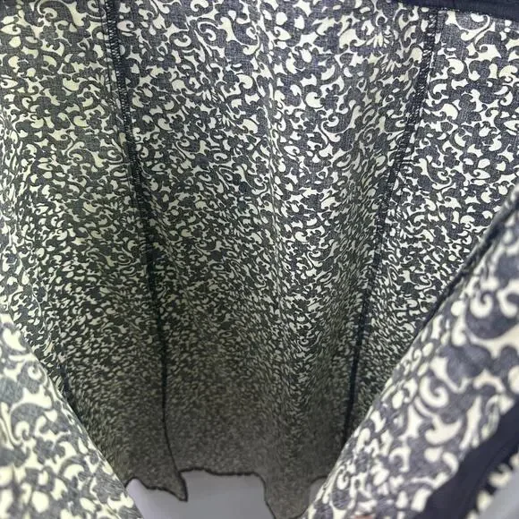 R&K Originals VTG Women's Strap Floral Dress Black/White fit and flare Sz 12 - Picture 14 of 16